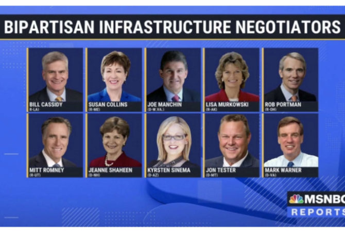Image for Senate OKs Infrastructure Deal, Setting up Political Chess Match